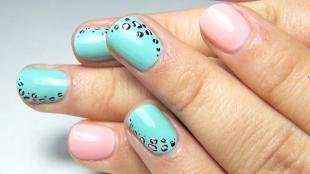 Леопардовые рисунки на ногтях, маникюр на короткие ногти с леопардовым принтом